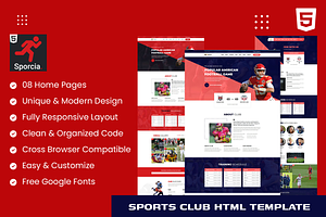 Sporcia-Sports Club HTML Template