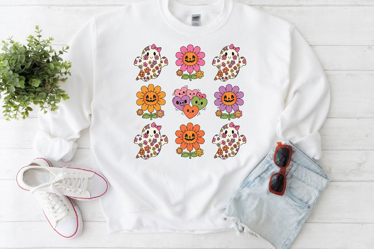 Floral Ghost Halloween PNG, an Illustration by Craft Nest (Photo 6 of 6)