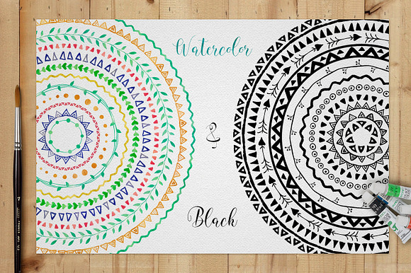 Watercolor Pattern Brushes preview 5