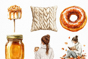 Cozy Caramel & White Fall Clipart, an Illustration by Craft Nest (Thumbnail 5 of 6)