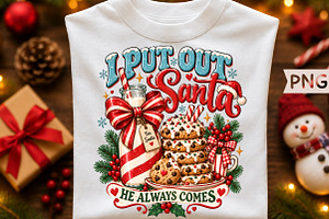 I Put Out For Santa Christmas PNG