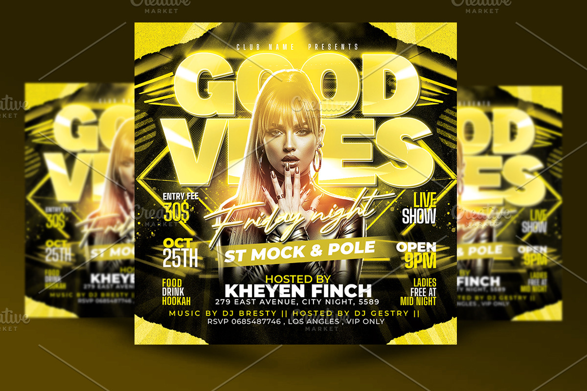 Night Club Flyer Template, a Flyer Template by RTXdesinger99 (Photo 1 of 3)