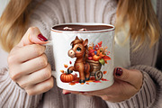 Autumn Brown Horse Sublimation Clipa, an Illustration by SVGArt (Thumbnail 2 of 8)