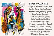 Doodle Cartoon Dogs, an Animal Illustration by PrintHaven Designs (Thumbnail 2 of 10)