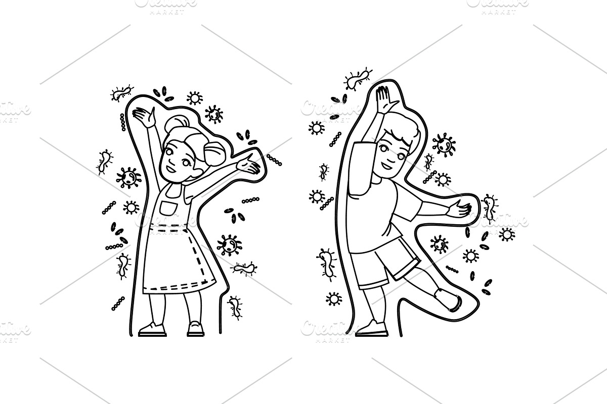 protection healthy immune system kid, a Person Illustration by pikepicture