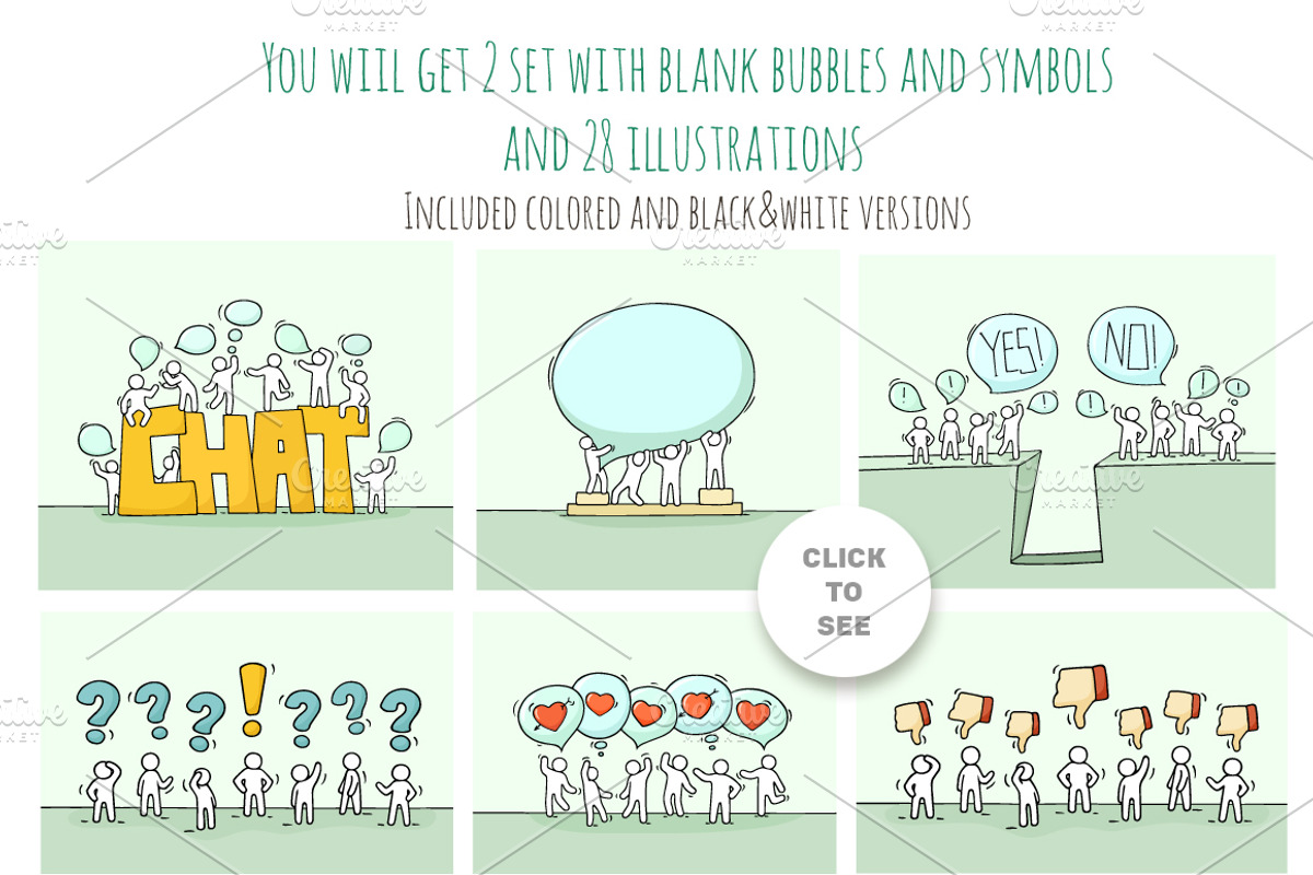 People with Speech Bubbles, an Object Graphic by Sapunkele (Photo 5 of 6)
