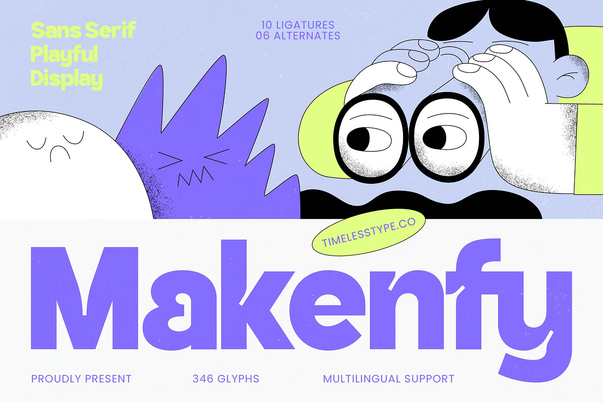 Makenfy Sans Serif Playful Display, a Sans Serif Font by timelesstype.co (Photo 1 of 15)