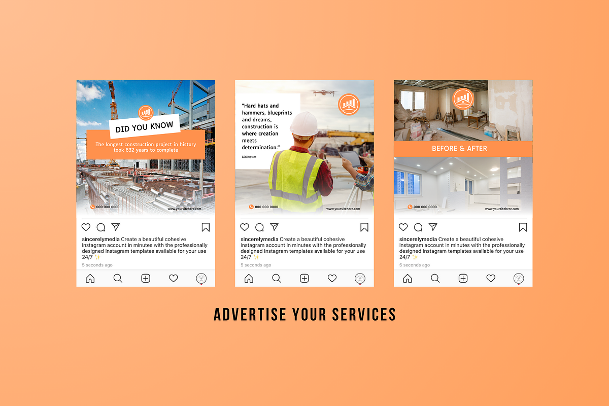Construction Social Media, a Social Media Template by Sincerely Media (Photo 4 of 9)