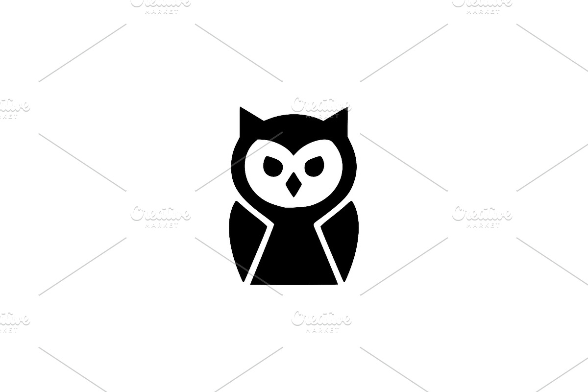 Owl Silhouette Vector Simple, an Animal Illustration by Vectorium Studio (Photo 1 of 4)