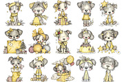 Whimsical Christmas Dog Clipart, an Illustration by Pixels.Craft (Thumbnail 4 of 5)