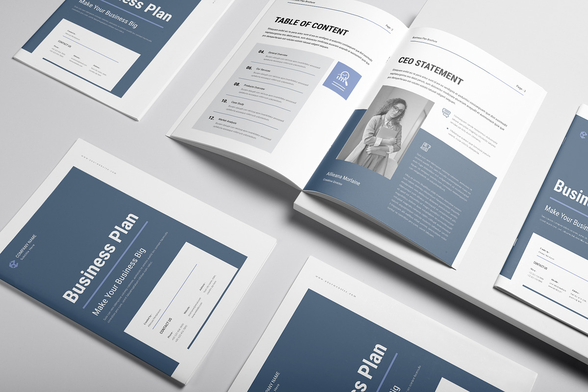 Business Plan Template, a Brochure Template by DesignCrest (Photo 5 of 13)