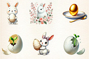 Watercolor Neutral White Easter, a Seasonal Illustration by DreamArtGraphic (Thumbnail 3 of 3)