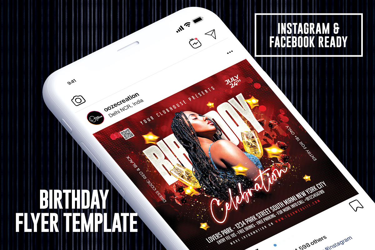 Birthday Party Flyer Template, a Templates & Theme by MithilaCreation (Photo 4 of 5)