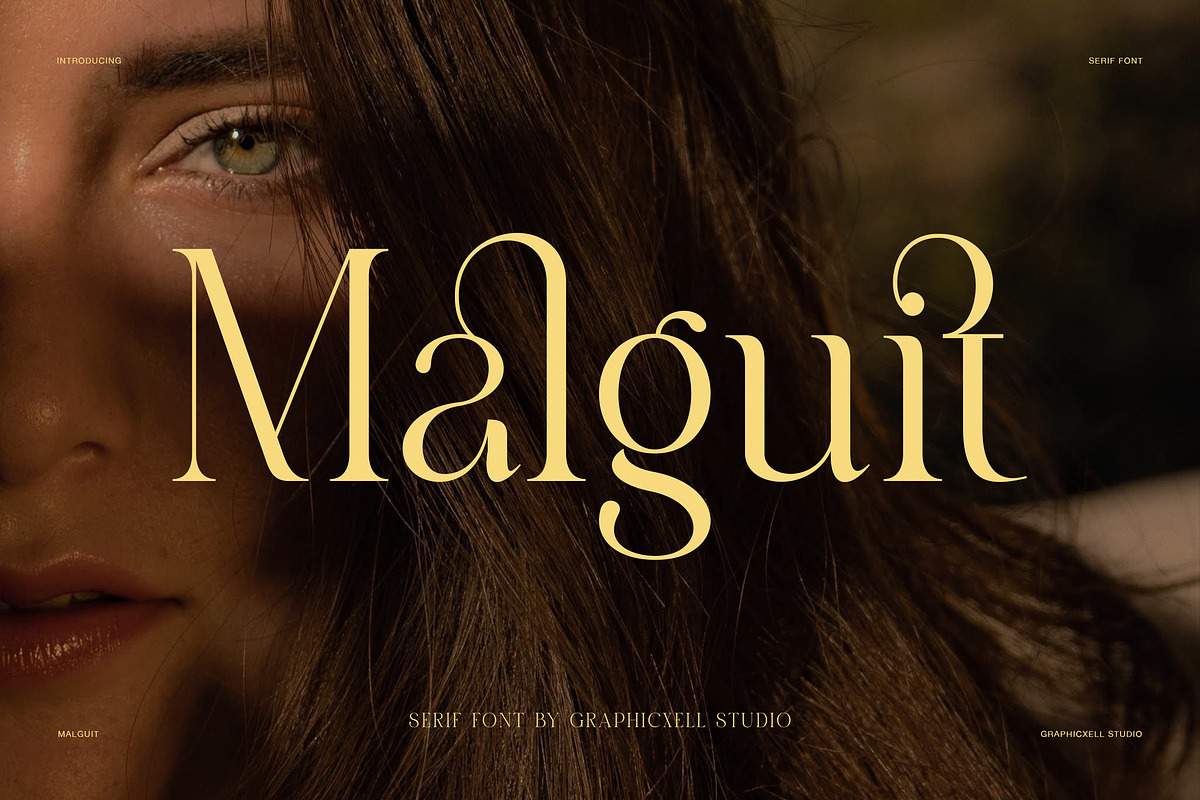 Malguit Elegant Serif Font, a Serif Font by Graphicxell (Photo 1 of 8)