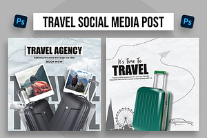 Travel Social Media Post Design, a Social Media Template by Northfrom