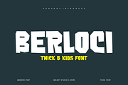 Berloci - Thick Font, a Sans Serif Font by Iqsiart Studio (Thumbnail 1 of 6)