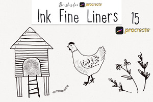 Ink Fine Liners Procreate Brushes