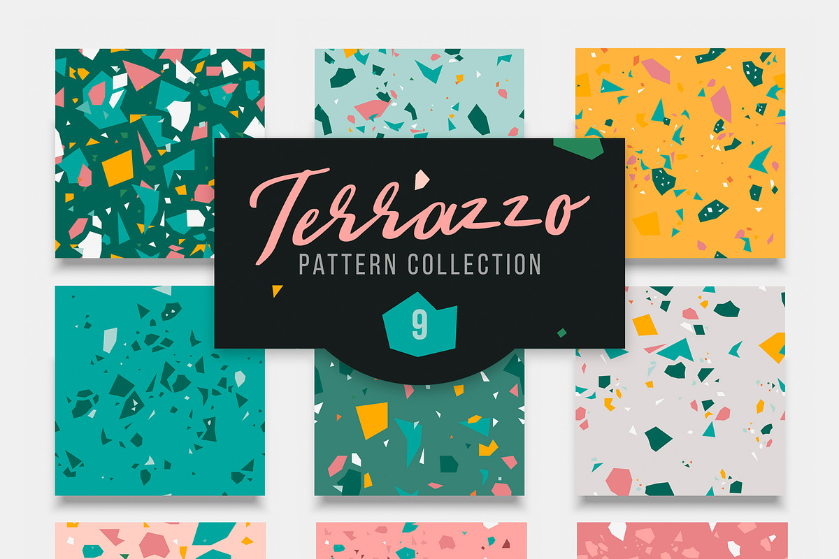Terrazzo 9 Seamless Patterns Set, a Pattern Graphic by WalnutBird (Photo 2 of 4)