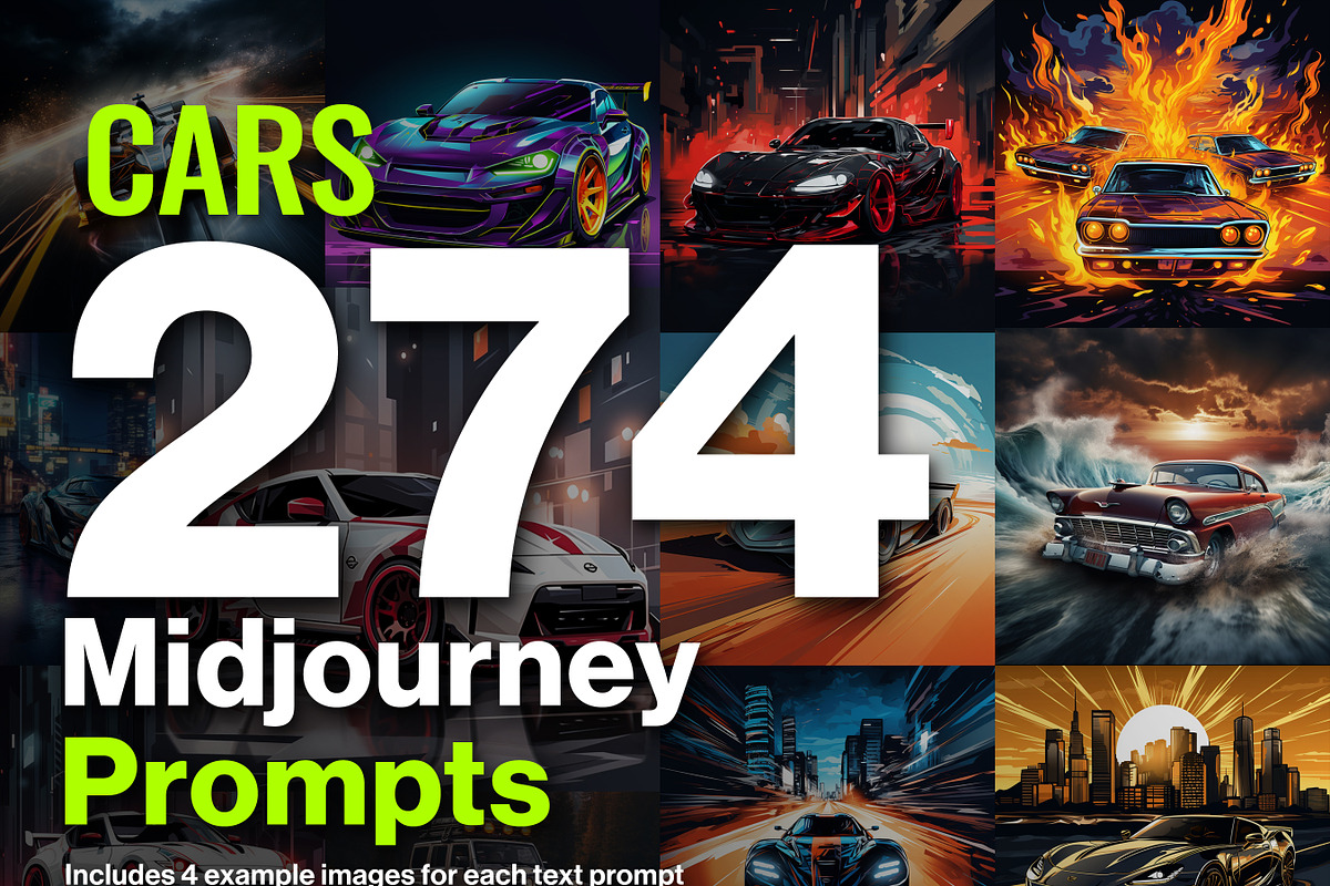 274 Cars Midjourney Prompts, a Transportation Illustration by iHemalaya (Photo 1 of 6)