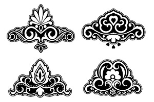 Flower patterns and borders, a Pattern Graphic by Vector Tradition