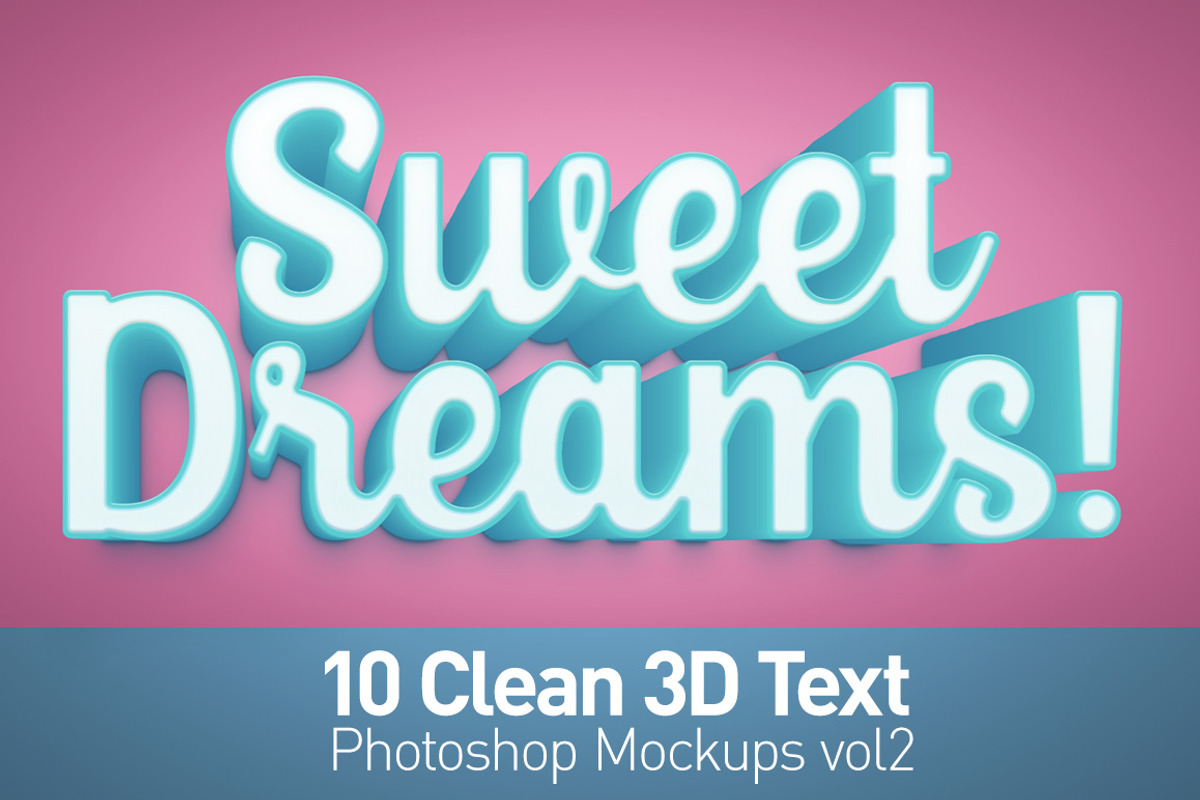 Clean 3D Photoshop Text Mockups Vol2, a Mockup by Creative Graphics (Photo 7 of 10)