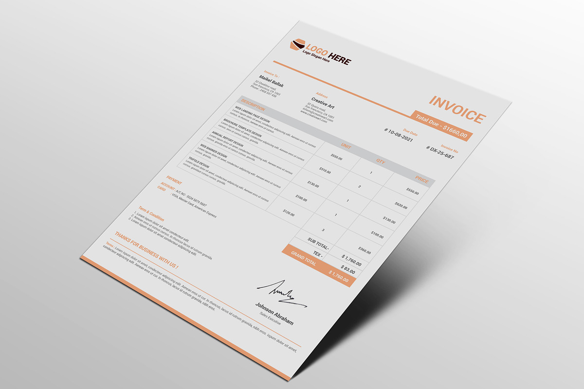 Invoice, a Print Template by alimran24 (Photo 4 of 7)