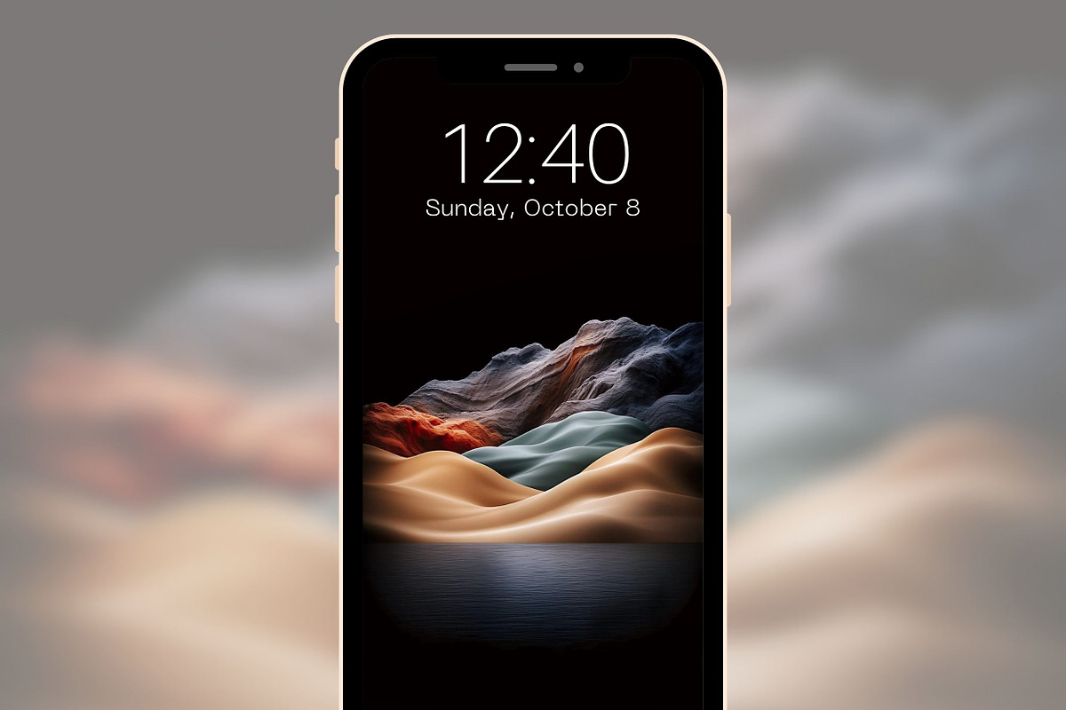 Abstract Mountain Phone Background, a Graphic by Kalindiprints (Photo 2 of 6)