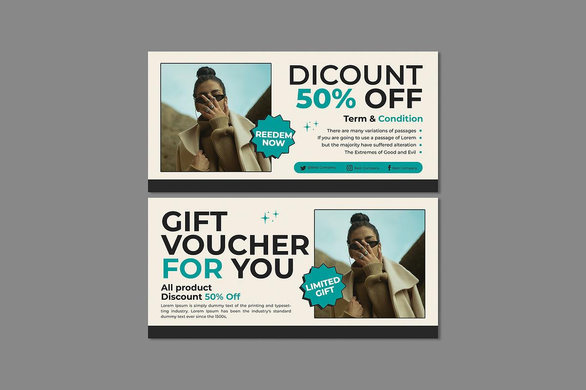 Gift Voucher For You, a Card Template by Vibesteam