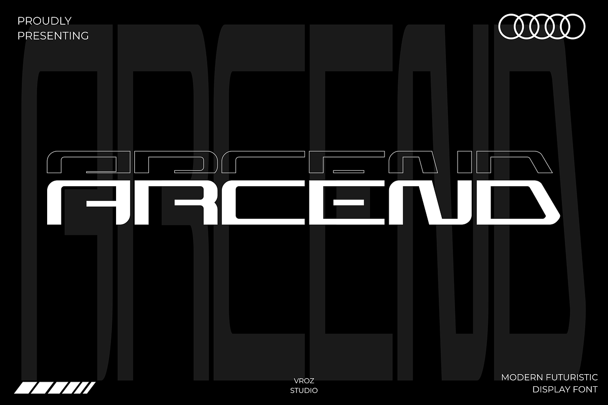 ARCEND - Futuristic Modern, a Sans Serif Font by Vroz Studio (Photo 1 of 7)