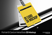 Portrait ID Card On Metal 3D Mockup, an Advertising Mockup by graphicook (Thumbnail 1 of 4)