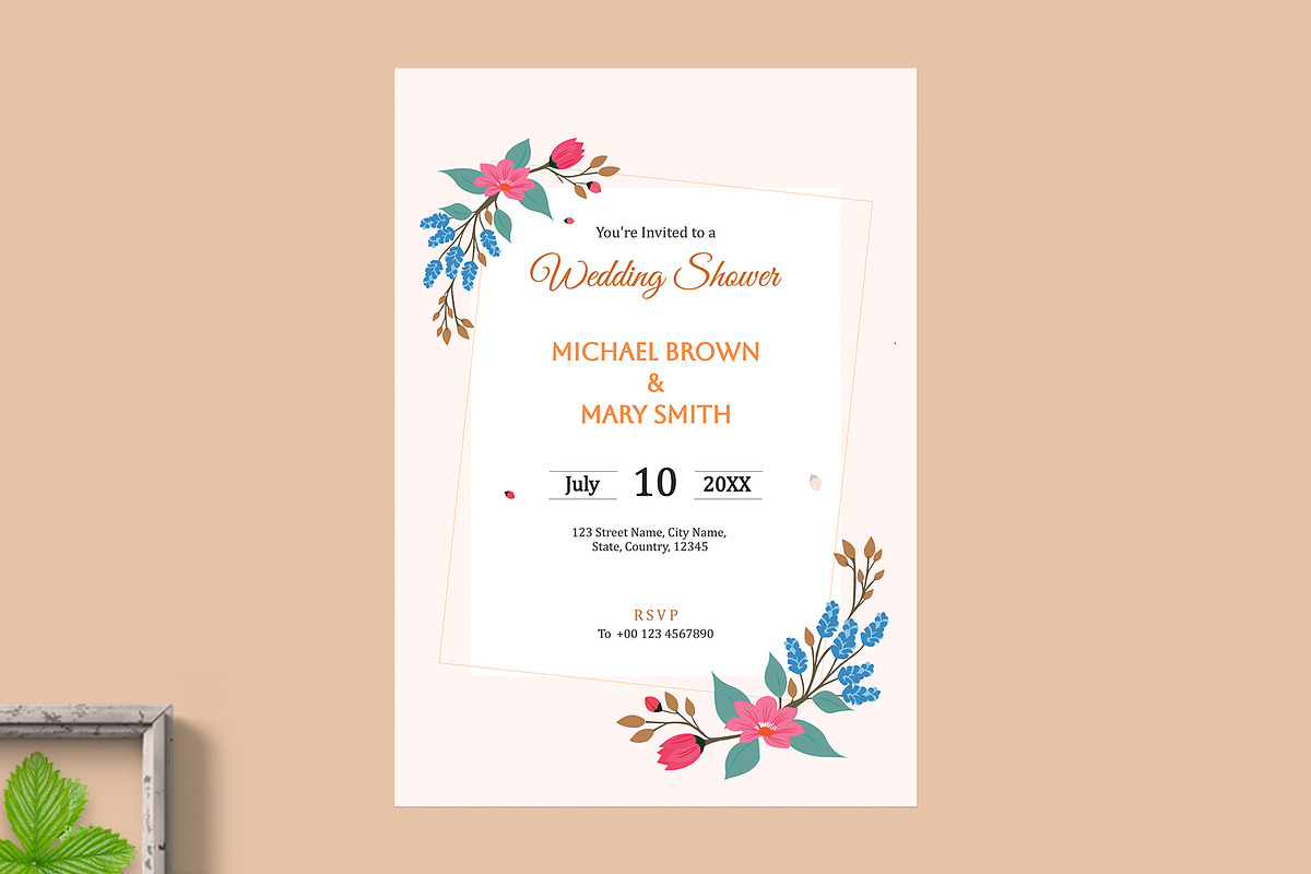 Romantic Wedding Invitation Bundle, an Invitation Template by graphypix (Photo 4 of 6)