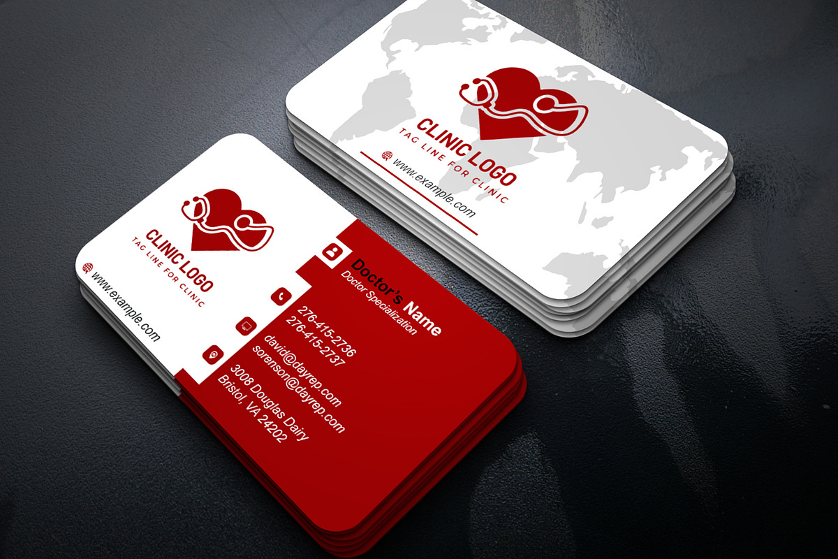 Business Card Medical PSD preview 4