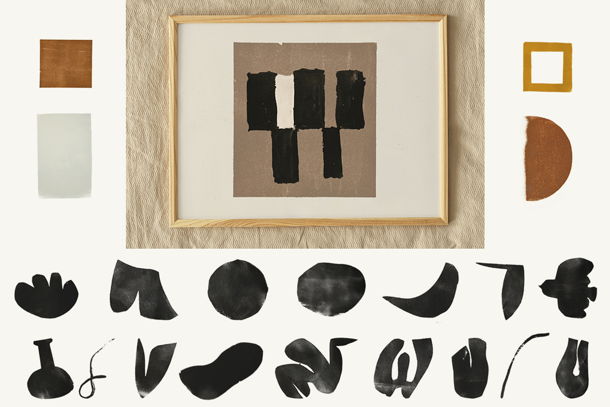 Hand Painted Modern Posters Patterns, a Wallpaper Graphic by TanyaSchuka (Photo 5 of 24)