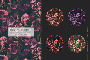 Moody Floral Seamless Pattern