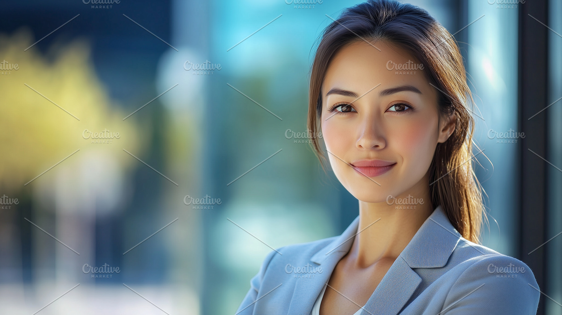 Natural beauty woman in elegant suit, a Person Photo by MistyDay