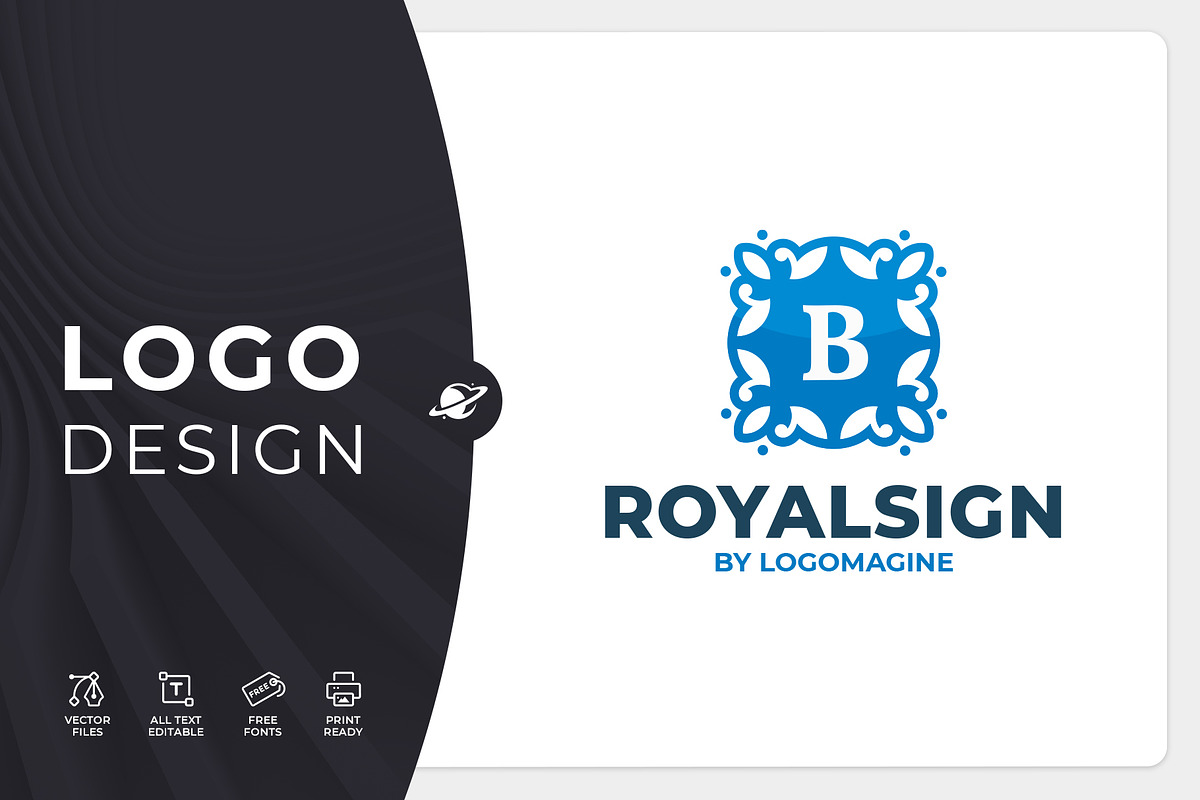 Royal Sign - Letter B Logo Template, a Branding & Logo Template by LOGOMAGINE (Photo 1 of 16)