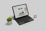 M1 Pad Pro With Keyboard Mockup, an iPad Mockup by mahremdesign (Thumbnail 8 of 8)
