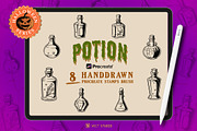 8 Potion Halloween Stamp Brushes, a Brush Add-On by vectstudio (Thumbnail 1 of 9)