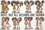 Black Men & Women Clipart Pack, a Person Illustration by RobertsArt (Thumbnail 5 of 6)