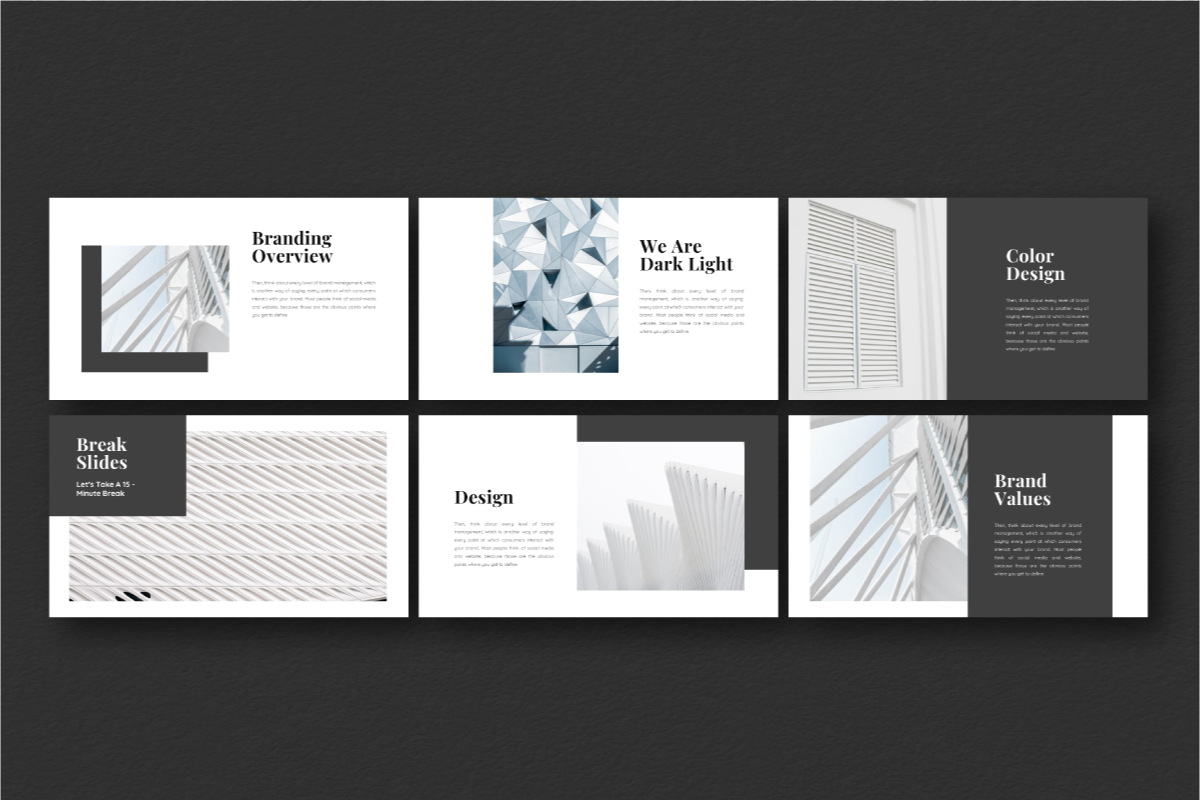 Dark Light Keynote Template, a Presentation Template by Inkofert (Photo 4 of 11)