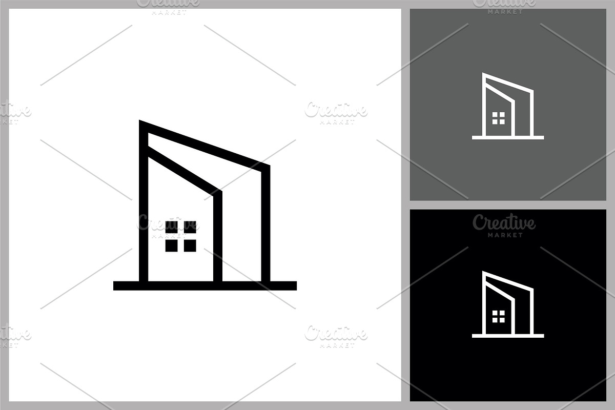 Modern House Outline Logo, a Branding & Logo Template by quadrazo