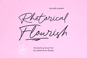 Rhetorical Flourish Font, a Handwritten Font by Letterhanna Studio (Thumbnail 1 of 9)