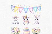Unicorn easter egg clipart, a Seasonal Illustration by Invite to Clipart (Thumbnail 2 of 7)