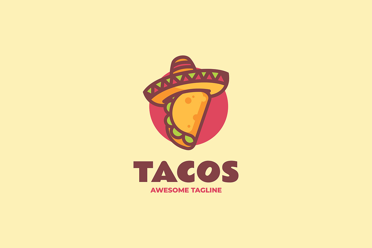 Tacos Simple Mascot Logo, a Branding & Logo Template by Artnivora.Std