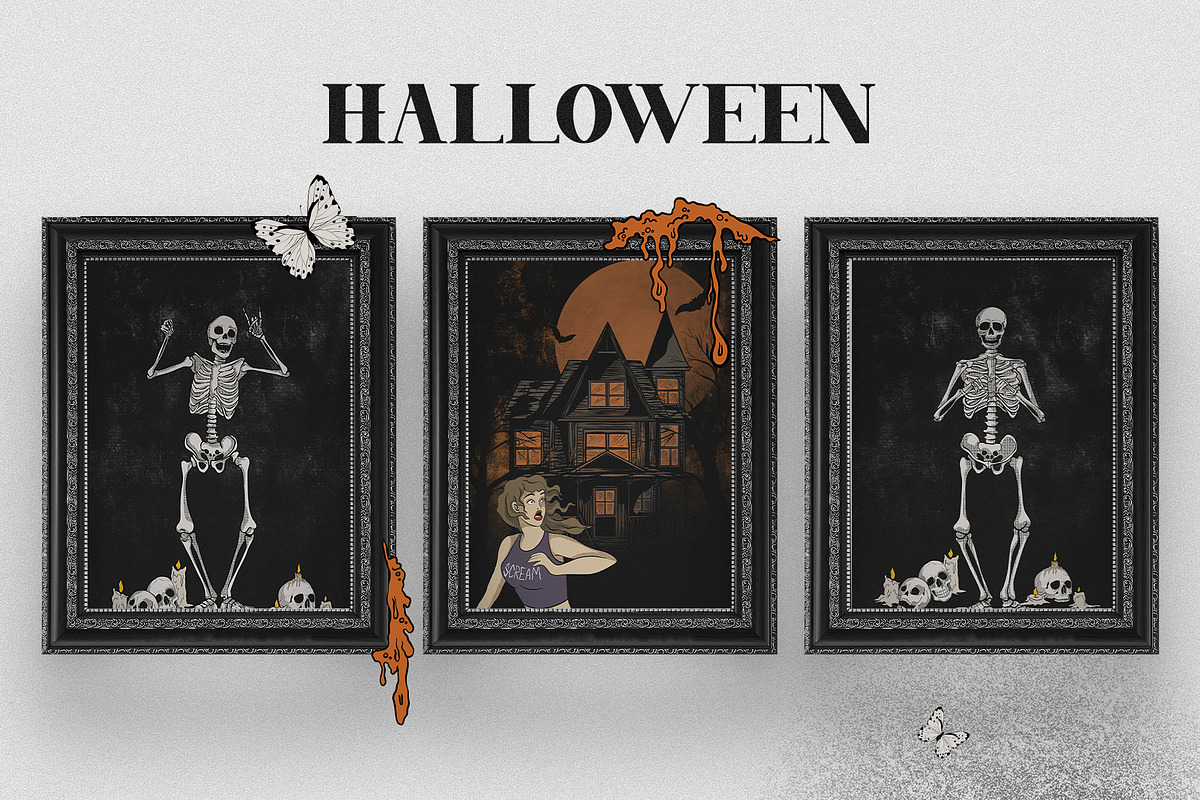 Vintage Halloween. Hand draw graphic, an Object Graphic by ma_i_vi (Photo 5 of 12)
