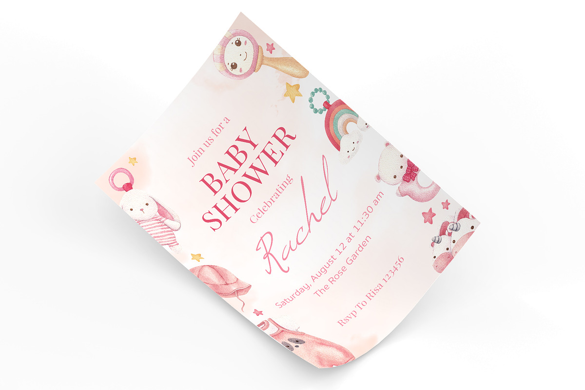 Baby Girl Gift Watercolor Hand Drawn, a Person Illustration by CreativeValuation (Photo 12 of 12)