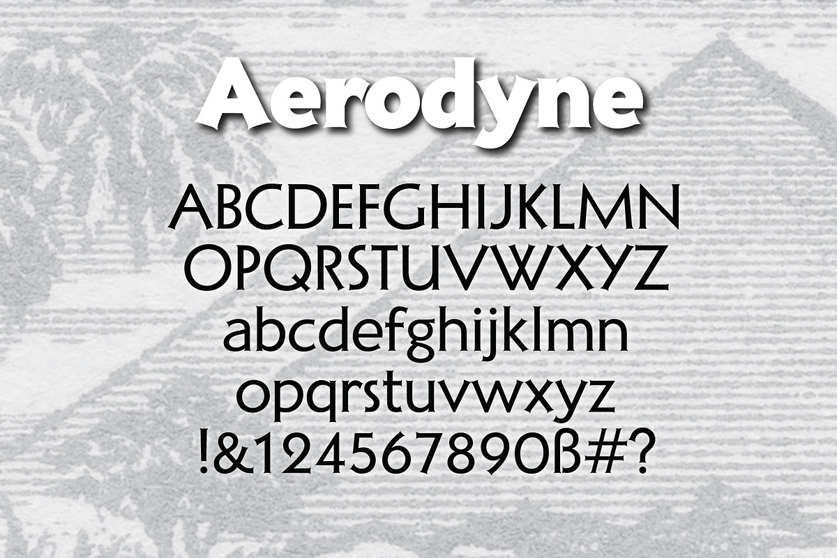 Aerodyne Font Family, a Serif Font by Mysterylab Designs (Photo 9 of 9)
