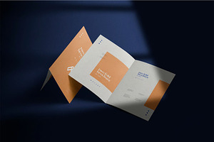 A4 Bifold Brochure Mockup