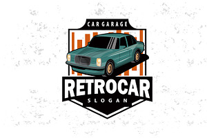 Classic car logo design badge stamp, a Branding & Logo Template by Maylianaw28