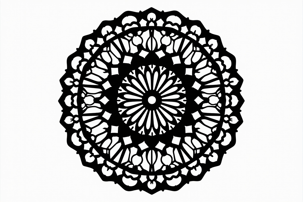 Elegant Mandala Silhouette Bundle, an Illustration by BIPLOB EXPERT (Photo 8 of 21)